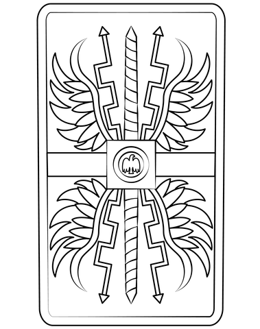 Roman Shield Coloring Page